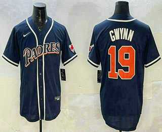 Men%27s San Diego Padres #19 Tony Gwynn Navy Blue Stitched MLB Cool Base Nike Jersey->pittsburgh pirates->MLB Jersey